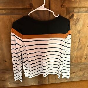 Striped Black and White Long Sleeve Top